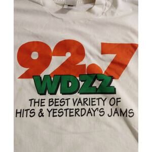 VTG 92.7 WDZZ Fruit of The Looms Best Single Stitch L/S Tshirt USA Variety Radio